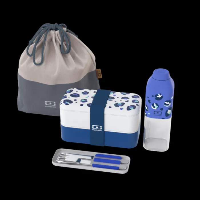 Monbento More Than 70 €>Complete set MB Original blue Leopard