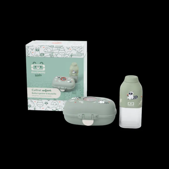 Monbento Less Than 50€ | Gift Boxes>Kids gift box MB Gram green Raccoon