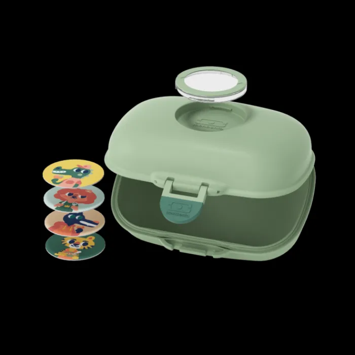 Monbento 50 - 70 € | Kids Sets>Kids set snack box + backpack green