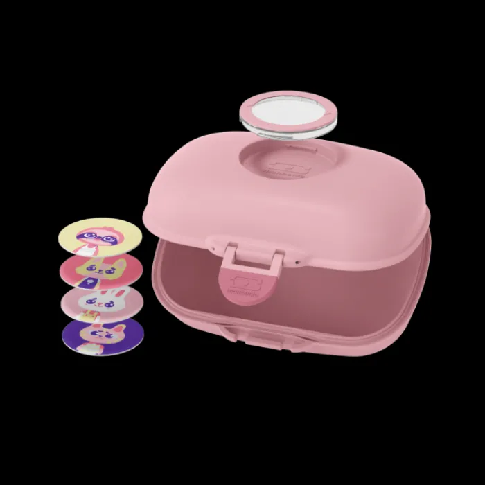 Monbento 50 - 70 € | Kids Sets>Kids set snack box + backpack pink