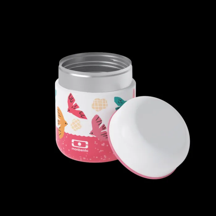 Monbento 280Ml Insulated Bento Box | 280Ml Insulated Bento Box>MB Capsule pink Birds