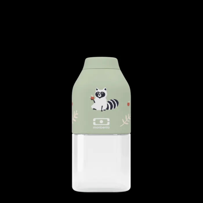 Monbento 33Cl Transparent To-Go Bottle | 33Cl Transparent To-Go Bottle>MB Positive S green Raccoon