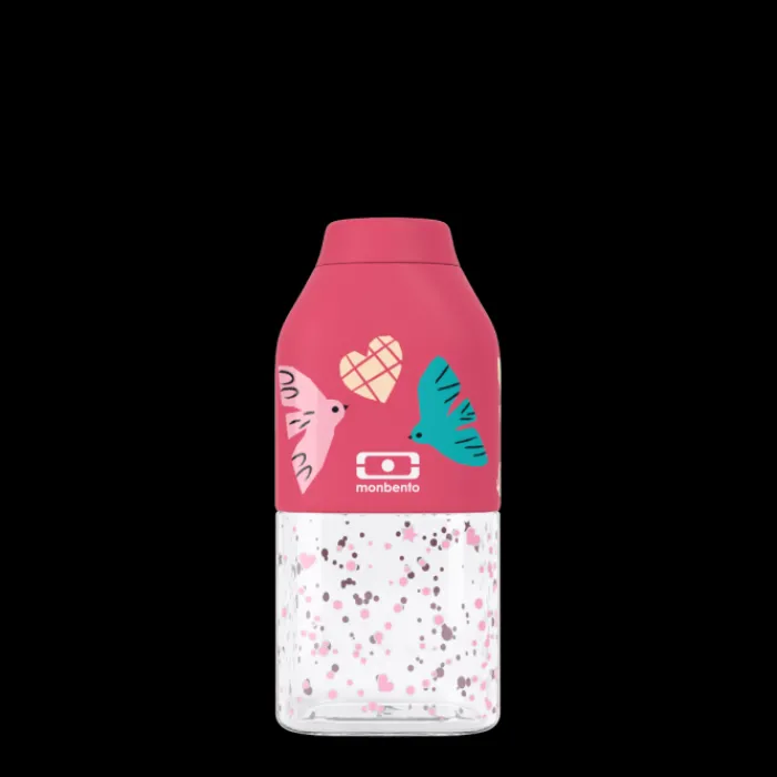 Monbento 33Cl Transparent To-Go Bottle | 33Cl Transparent To-Go Bottle>MB Positive S pink Birds