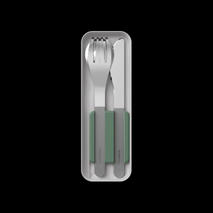 Monbento Metal Cutlery>MB Slim Box green Natural