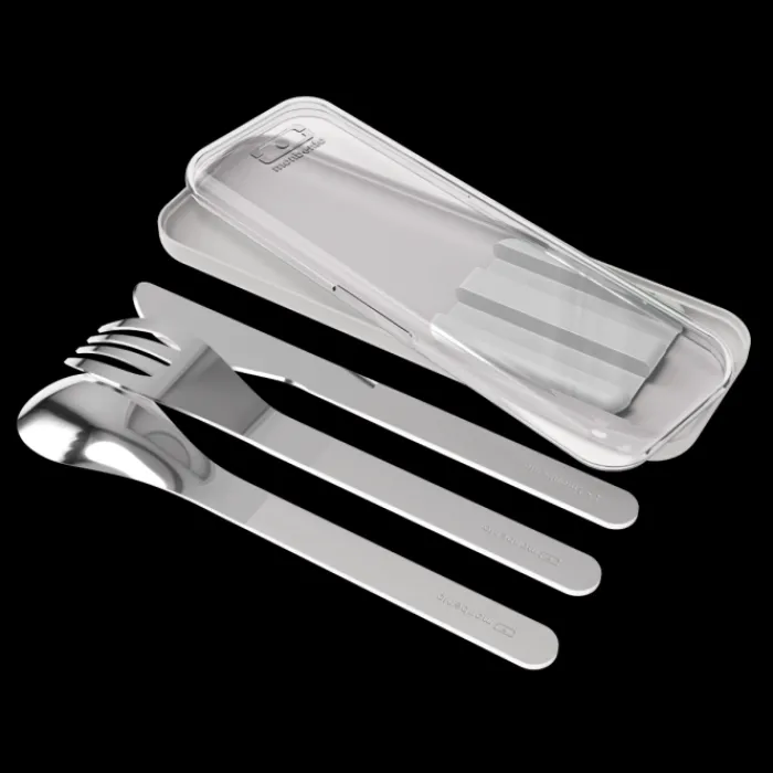 Monbento Metal Cutlery>MB Slim Box grey Coton