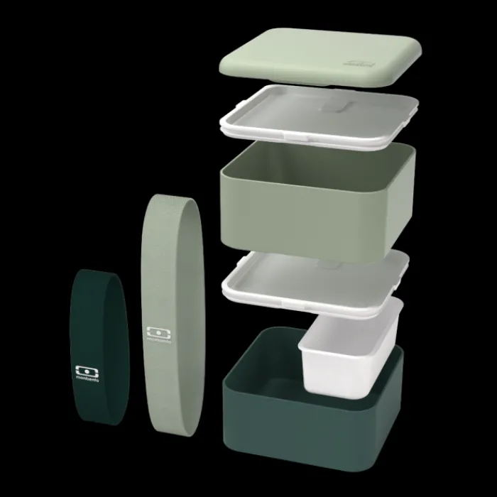 Monbento 1.7L Large Size Bento Box | 1.7L Large Size Bento Box>MB Square green Bicolor