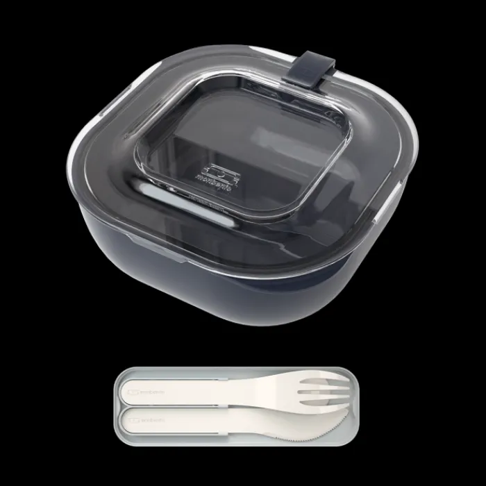 Monbento Less Than 50€>Set MB Gourmet M Deep Denim + cutlery