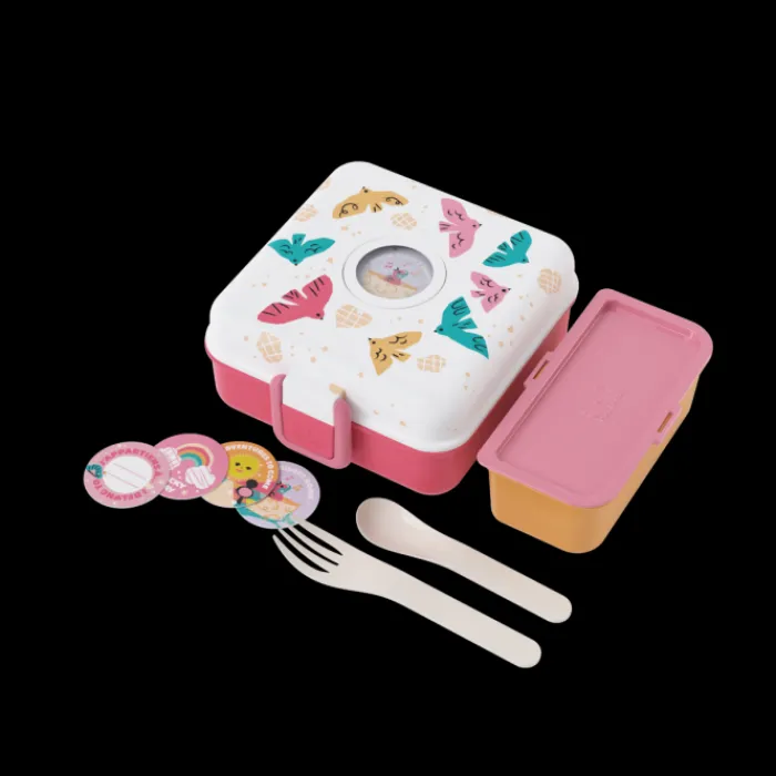 Monbento 850 Ml Sandwich Lunch Box | 850 Ml Sandwich Lunch Box>Snacky pink Birds