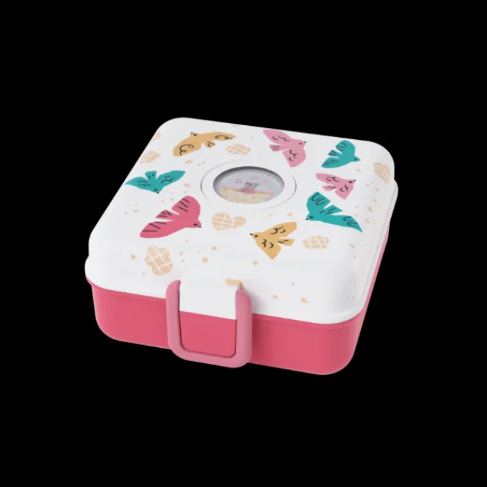 Monbento 850 Ml Sandwich Lunch Box | 850 Ml Sandwich Lunch Box>Snacky pink Birds